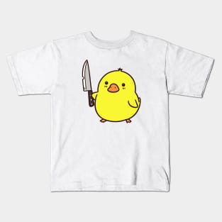 Cute Duck With Knife Kids T-Shirt